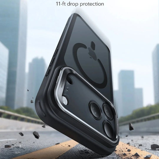ESR Classic Hybrid Stash Umschlag Rückseite Metallisch Schwarz (iPhone 17 Pro Max)