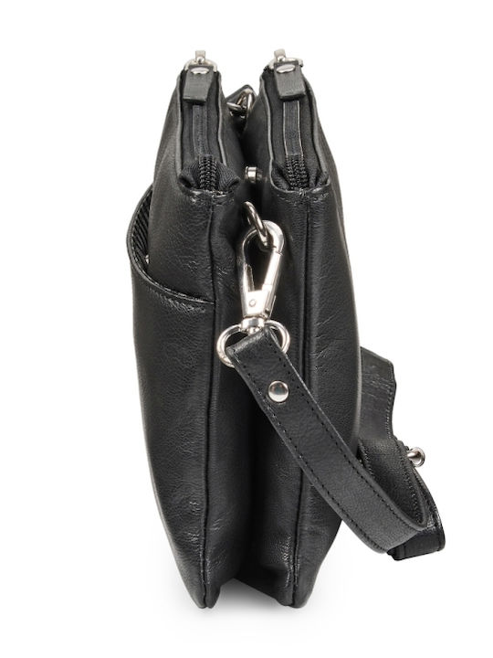 Leder Damentasche Umhängetasche Schwarz