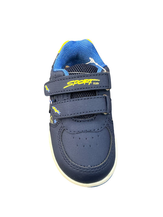 Παιδικά Sneakers με Σκρατς & Φωτάκια Μπλε
