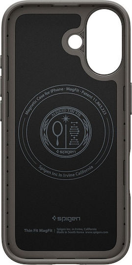 Spigen Thin Fit Magsafe Umschlag Rückseite Kunststoff 1.55mm Gunmetal (iPhone 17)