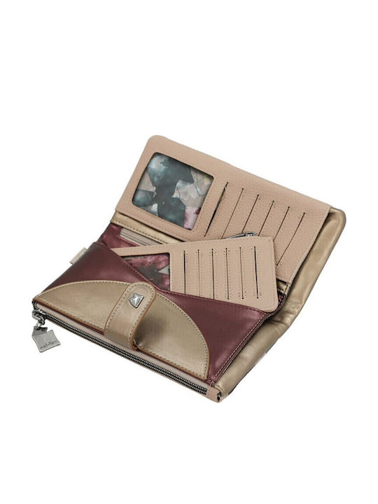 Groß Damen Geldbörse Klassisch mit RFID Beige