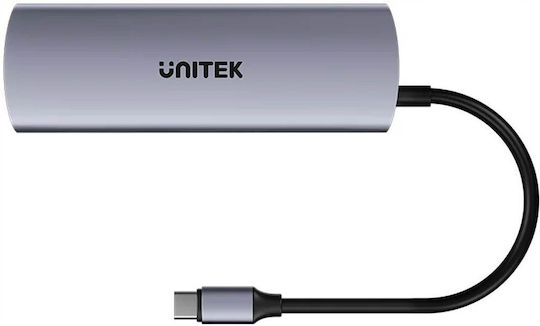 Unitek USB 3.0 4-Port Hub with USB-C Connection Gray