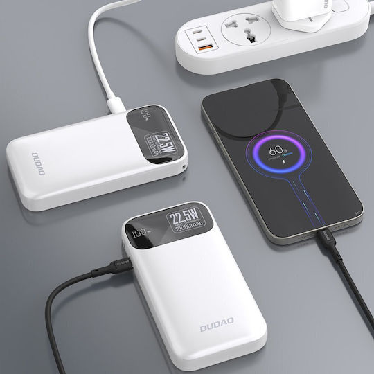 Dudao K31 Power Bank 10000mAh 22.5W with USB-C Port Power Delivery White