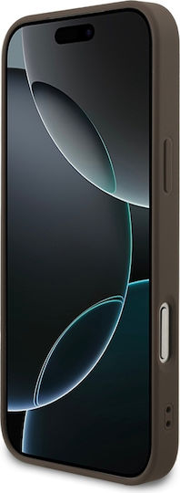 Pu 4g Umschlag Rückseite Silikon / Synthetisches Leder / Kunststoff Braun (iPhone 17 Pro)