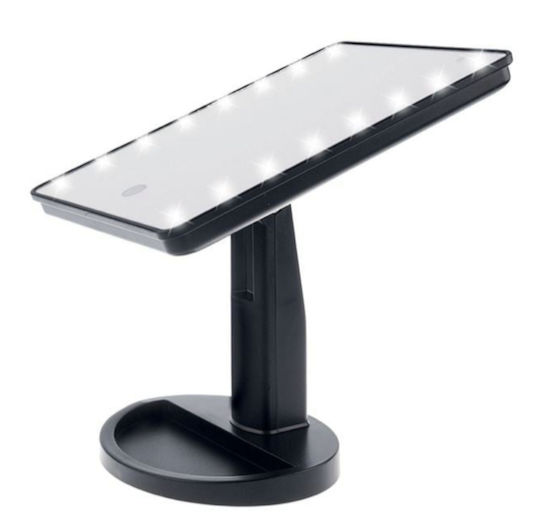Makeup Mirror with Light 17x27cm Black