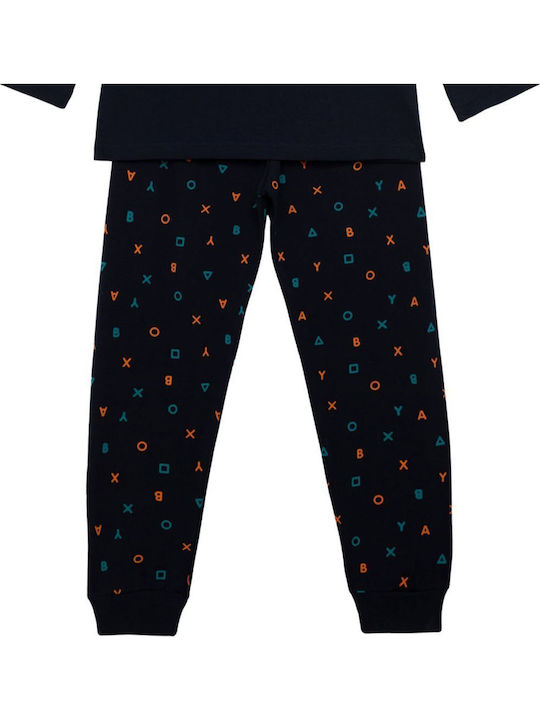 Minerva Kids Winter Navy Blue Pajamas Player Player