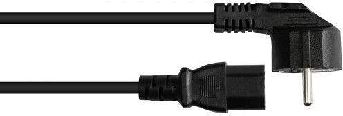 Netzkabel Goodconnections Schutzkontaktstecker Gekrümmter C15 Schwarz 3 m