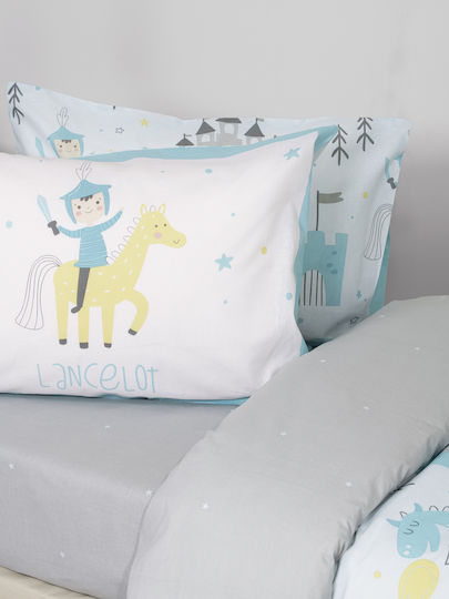 Nima Single Set with Elastic Band Light Blue 100x200cm