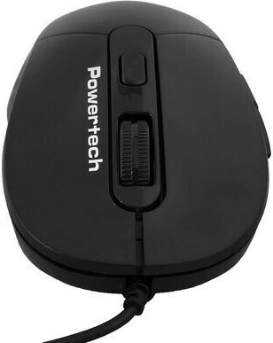 Powertech PT-1467 Verkabelt Ergonomisch Maus Schwarz