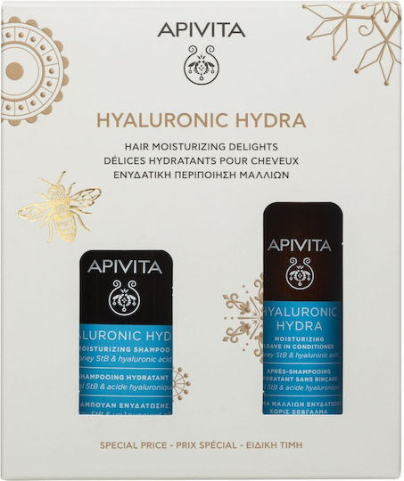 Apivita Hyaluronic Hydra Hair Care Set for Hydration with Shampoo and Conditioner 2pcs
