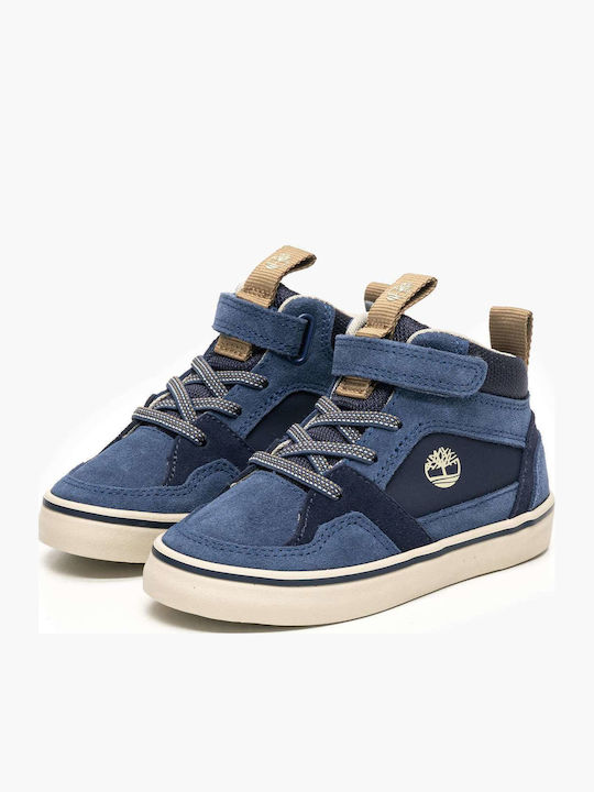 Ghete Copii din Suede cu Velcro Albastru