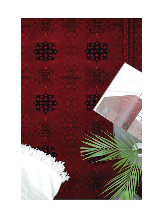 Royal Carpet Afgan 8127 Handmade Rug Rectangular with Fringes Bordeaux