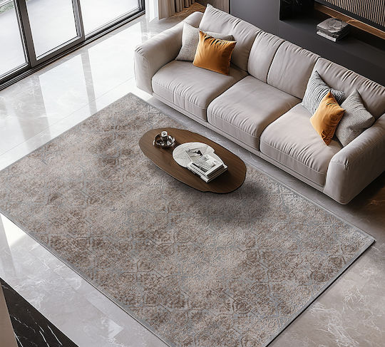 Beauty Home Χαλί 133x190cm Μπεζ, Γκρι
