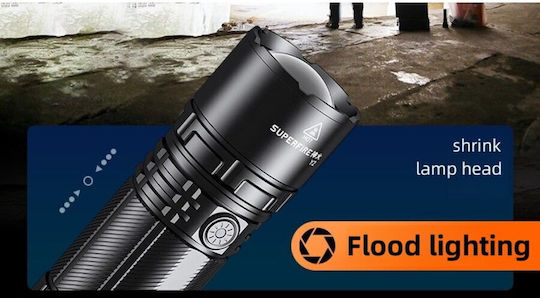 Supfire Lanternă cu LED Reîncărcabilă IP44 cu Luminozitate Maximă 1400 Lumen