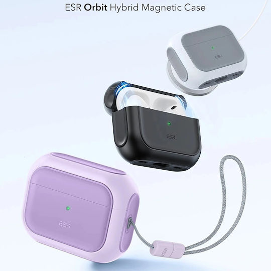 ESR Orbit Hybrid Halolock Case Plastic / Silicone Lavender for Apple AirPods Pro 3