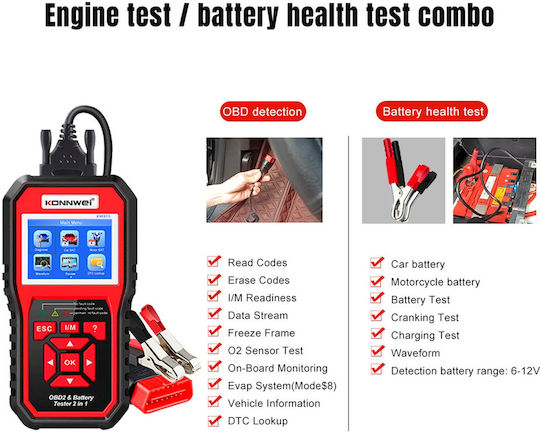 Universal Diagnostic Tester Kw870 Full Obd Ii Eobd Functions
