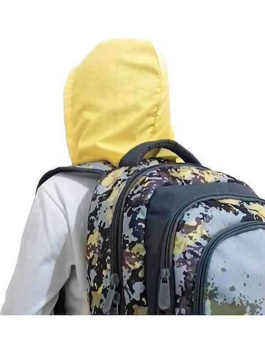 Diakakis School Bag Backpack Khaki with Water Bottle Holder 30Liters