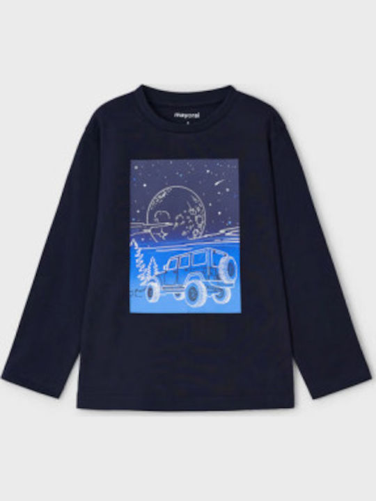 Kids Long-Sleeved Black Blouse Glow In The Dark
