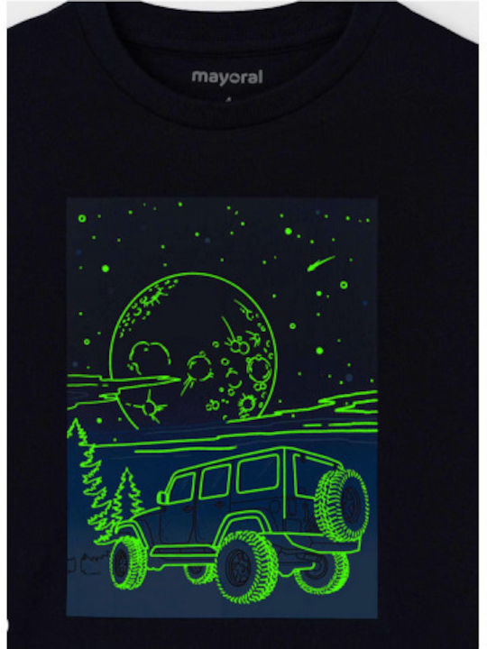 Kids Long-Sleeved Black Blouse Glow In The Dark