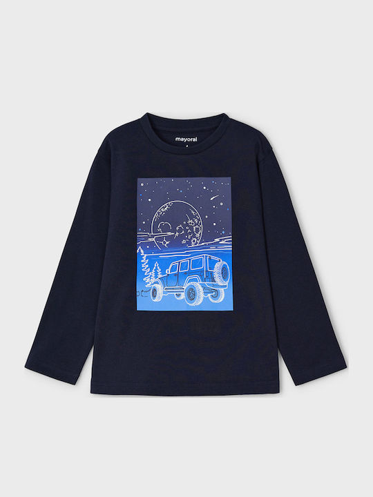 Kids Long-Sleeved Black Blouse Glow In The Dark