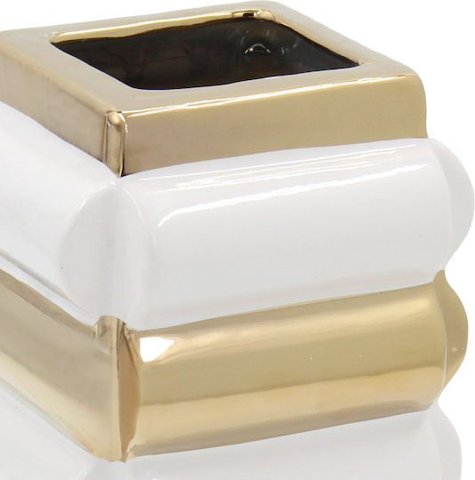 Keskor Βάζο Κεραμικό Λευκό 12x12xΥ22cm Keskor Βάζο Κεραμικό Λευκό 12x12xΥ22cm