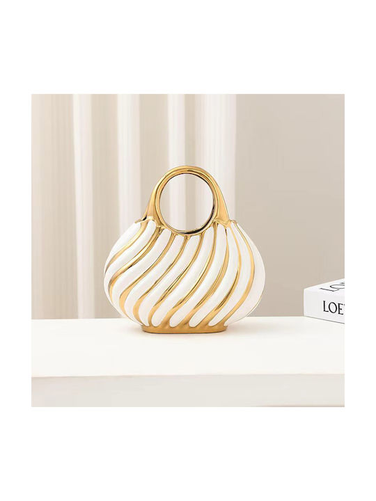 Keskor Decorative Vase Bag White 24x10x25cm