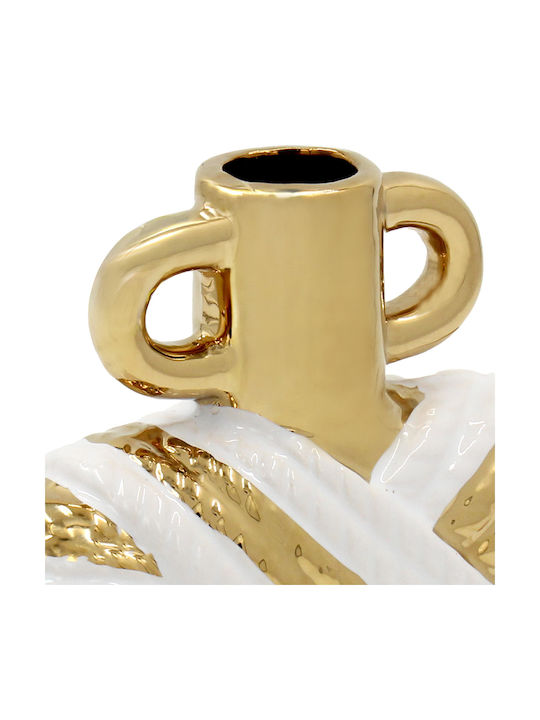 Keskor Decorative Vase White 16x6x17cm