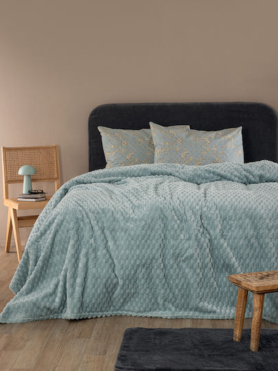 Palamaiki Aster Fleece Single Blanket 160x220cm Jade