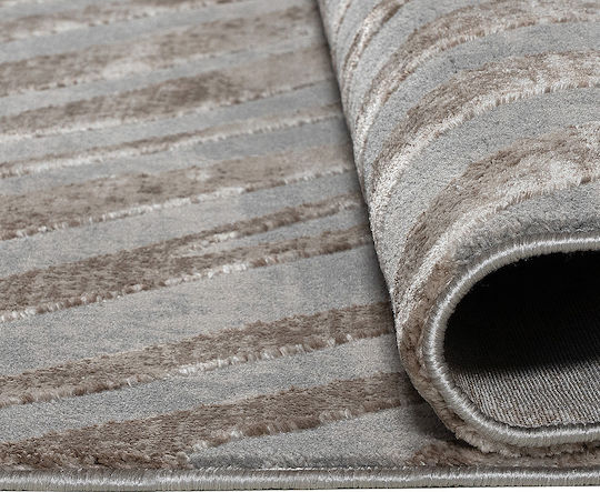 Beauty Home Home Сет Съвременни Спалня килими Beige, Grey 9438-ΣΕΤ 3бр