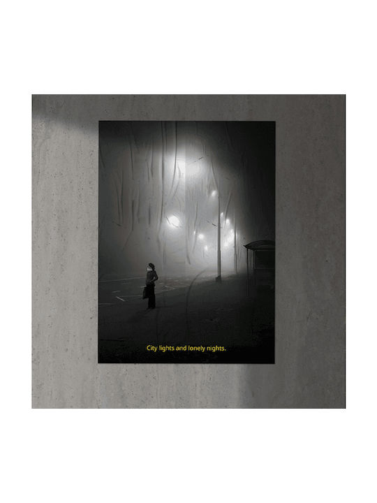 Αφίσα City Lights Lonely Nights Photo Paper 70x100