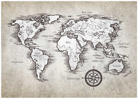 Καμβάς World Map 75χ100
