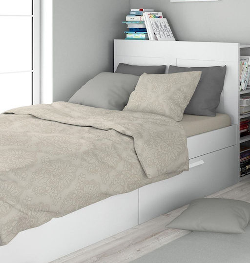 Dimcol Bettwäsche-Set Überdoppel 240x270cm. Artemis 702 Beige 4Stück