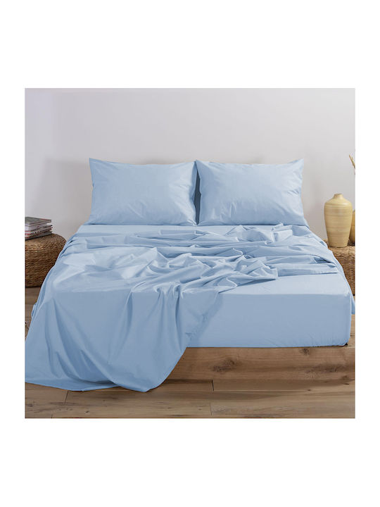 Nef-Nef Homeware Sheet for Single Bed 170x270cm. Basic Coral