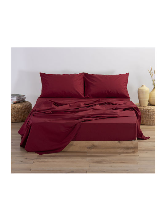 Nef-Nef Homeware Basic Σεντόνι Ημίδιπλο με Λάστιχο 120x200+30εκ. Apple