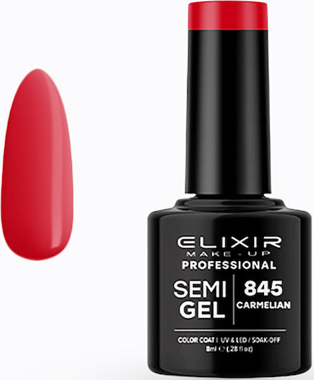 Elixir Semi Gel Ημιμόνιμο Βερνίκι Νυχιών 845 Carmelian 8ml