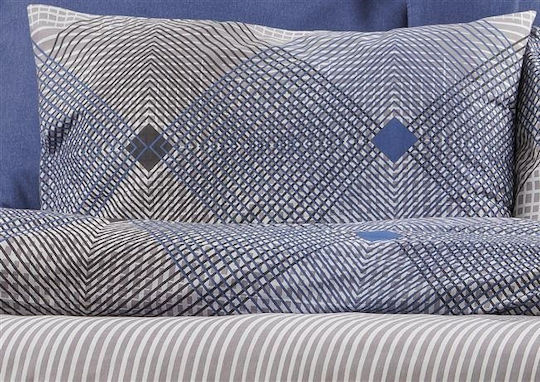 Dimcol Duvet Cover Single 160x240 Kallirroi 604 Grey-blue