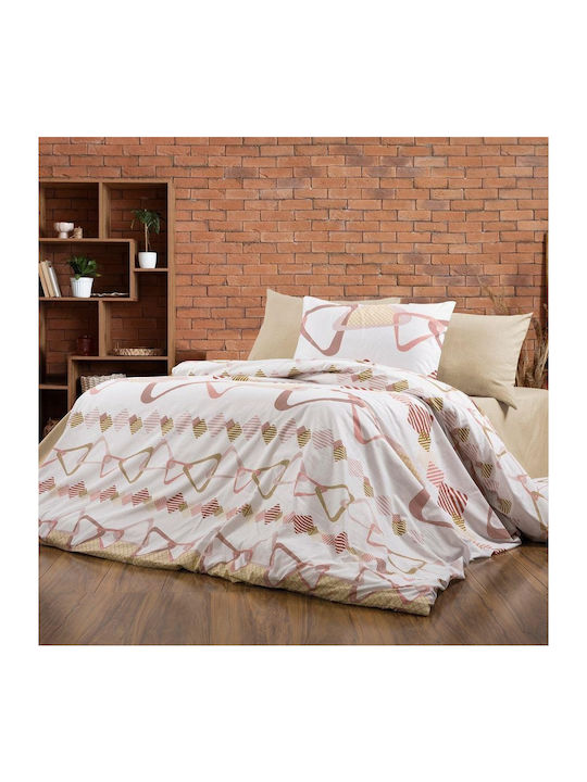 Dimcol Duvet Cover Single 160x240 Dareia 490 White-beige