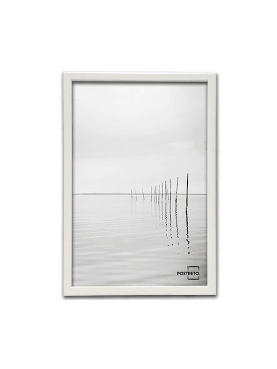 Wooden Photo Frame with White Frame