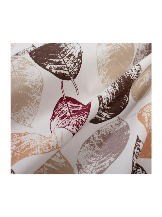 Dimcol Kariert Fleckabweisend Leaves 467 Brown 90x90cm