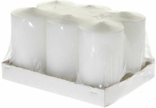 Iliadis Decorative Candle White 1000g 6 Pieces