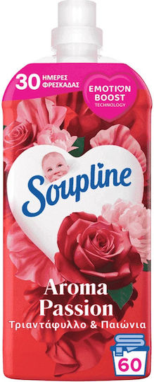 Soupline Fabric Softener Condensed Rose Peony 60 Washes 1.26L