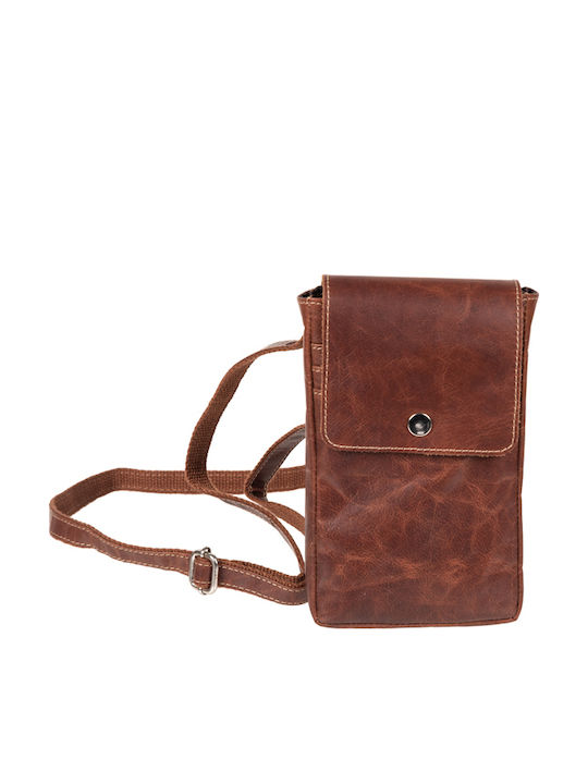 Leder Damentasche Schultertasche Tabac Braun