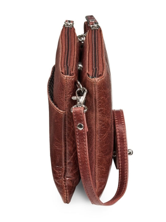 Leder Damentasche Schultertasche Braun