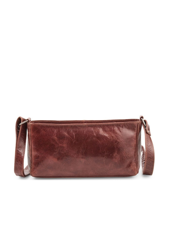 Leder Damentasche Schultertasche Braun