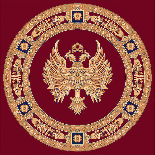 Isexan Orthodoxia Църковен килим кръгъл Червено с диаметър 200εκ. 40-2020-1000