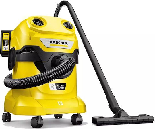 Karcher WD 4-18 Dual Aspirator Reîncărcabil Lichide / Solide Recipient 20lt
