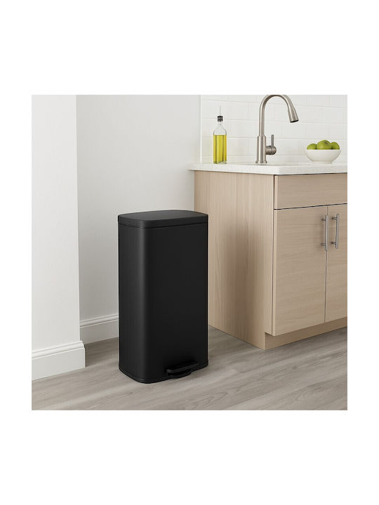 Vesta Vesta Mülleimer Aus Inox Mit Pedal Schwarz 30lt
