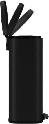 Vesta Waste Bin from Stainless Steel with Pedal Black 30lt