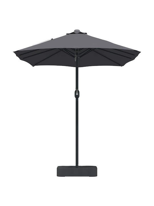 Aluminium-Garten- und Terrassen-Sonnenschirm Grau 3,85x2,09xH2,44m