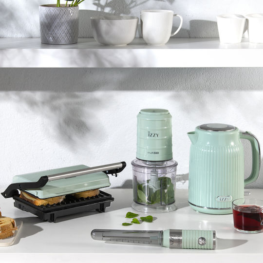 Izzy Vintage Panini IZ-2025 Sandwich Maker for 2 Sandwiches 1000W Green